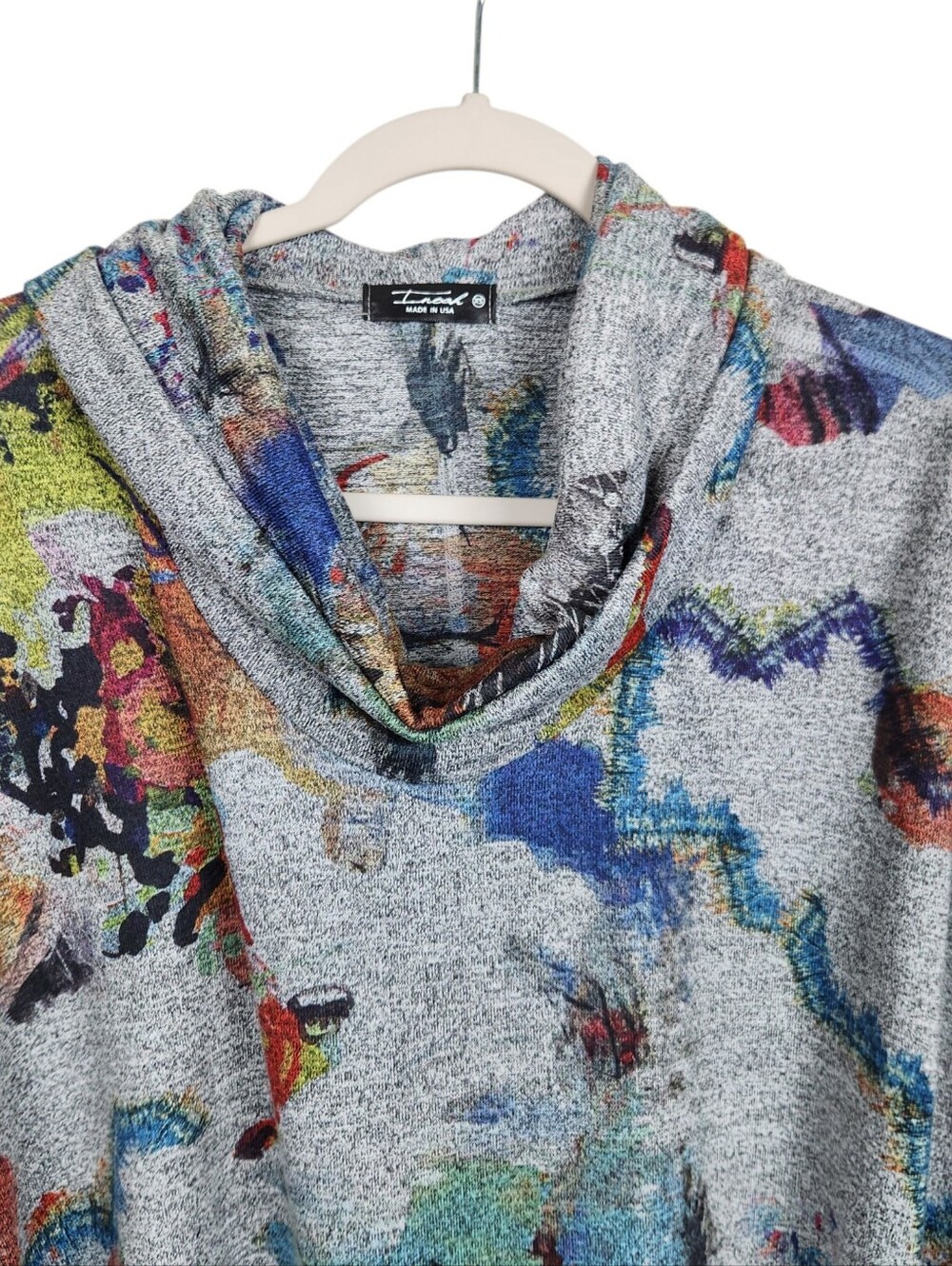 Inoah Art To Wear Lightweight Oversize Knit Poncho Womens Size XS - Picture 3 of 13